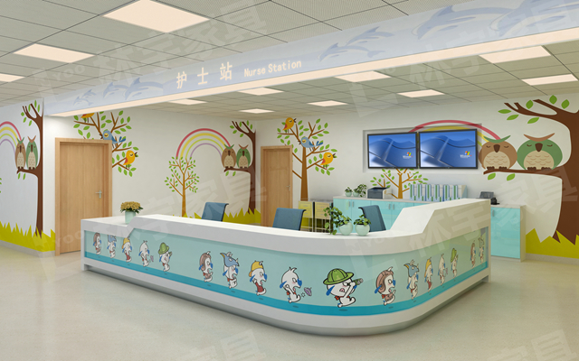 卡通護(hù)士站,分診臺(tái)